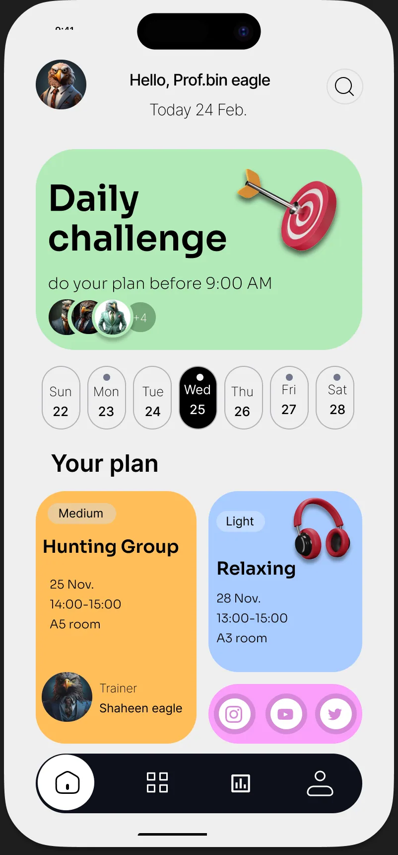 Home: the daily challenge