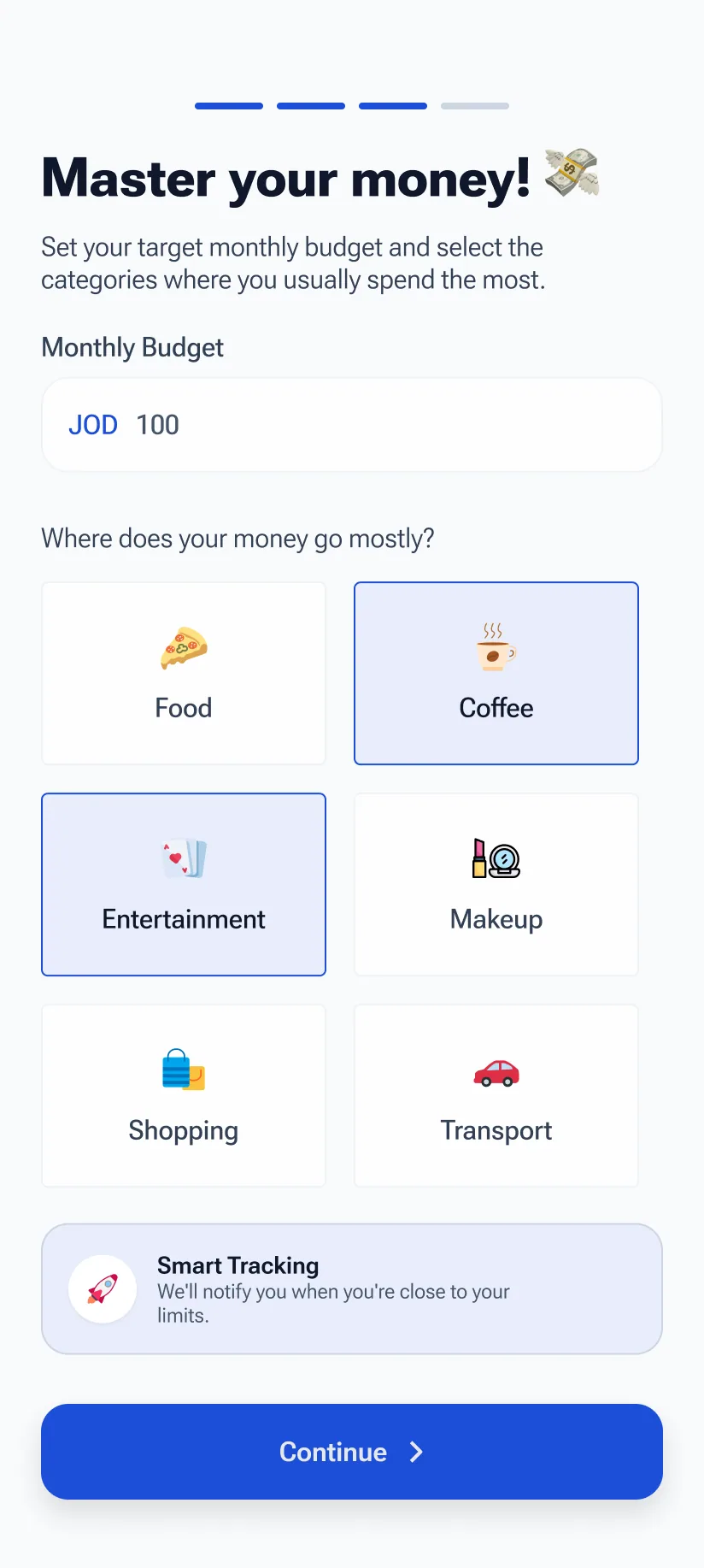Onboarding: only the essentials