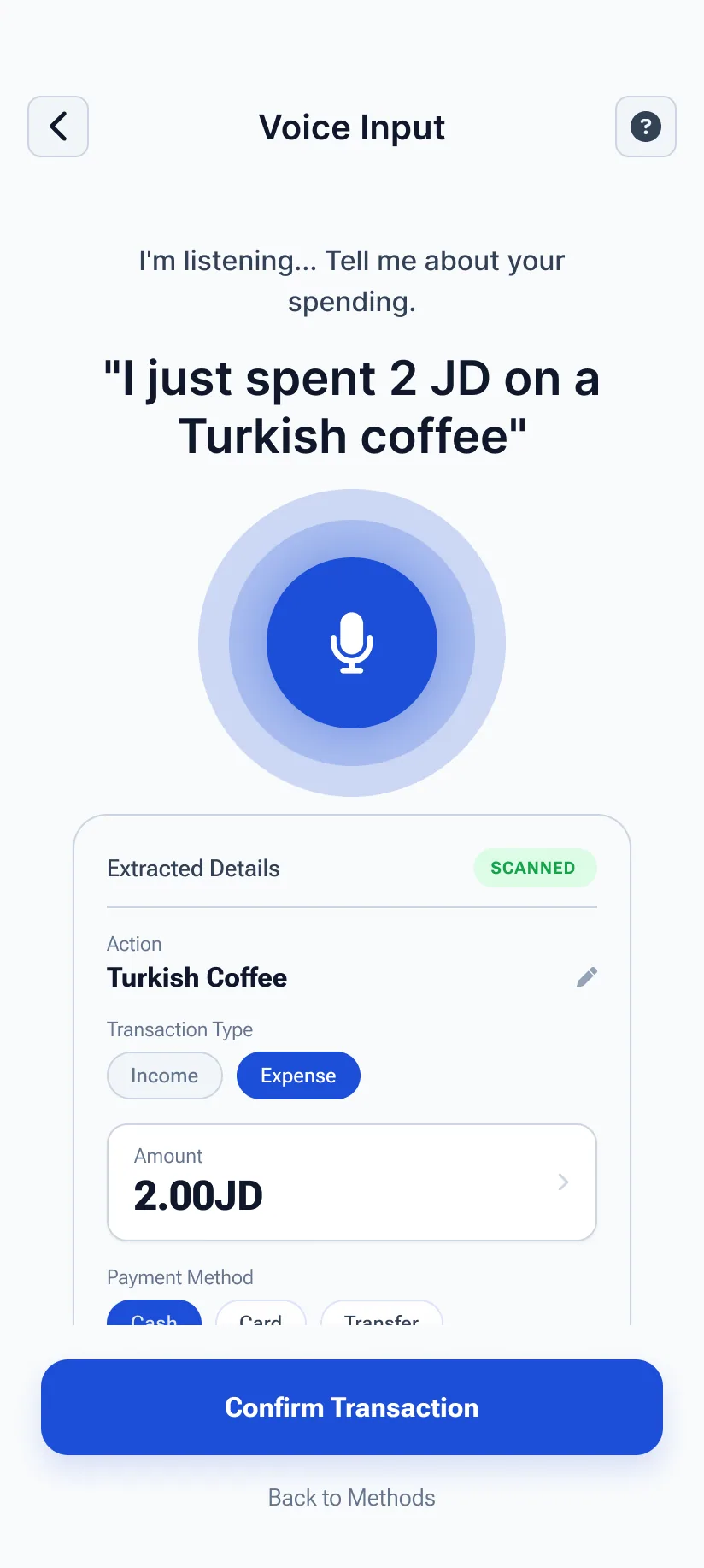 Voice input