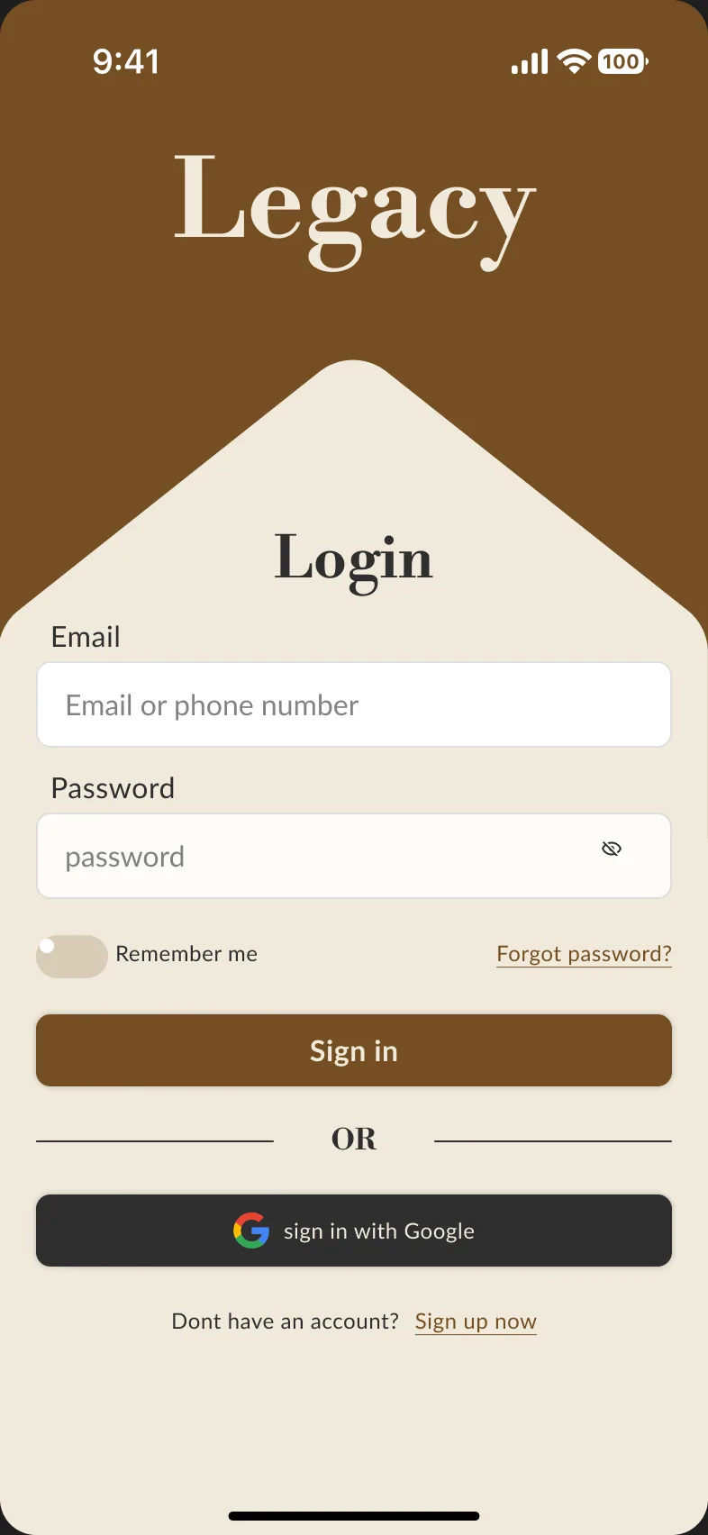 Log in