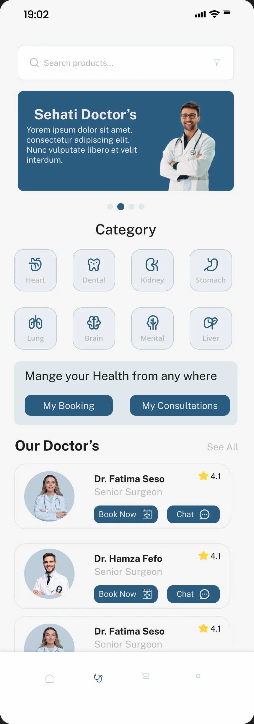 Doctors by speciality