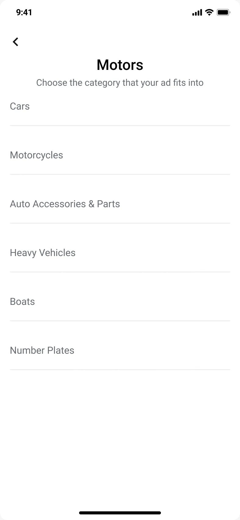 Choose the category